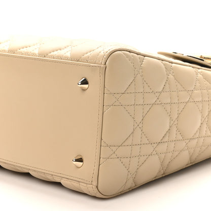 Christian Dior Lambskin Cannage Medium Lady Dior Sand 9 of 10