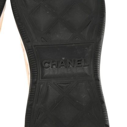 Chanel Suede Calfskin Nylon Grosgrain CC Sneakers 39 Beige 6 of 9