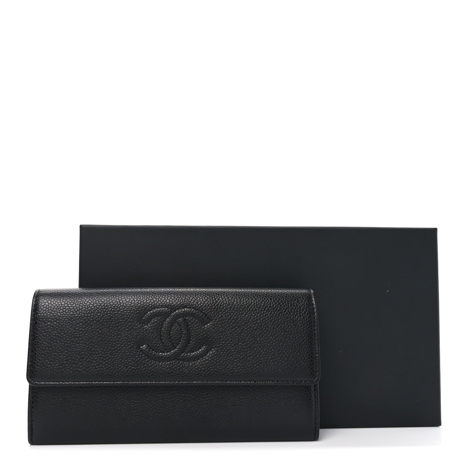 Chanel Caviar Timeless CC Large Gusset Flap Wallet Black 9 of 9