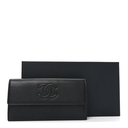 Chanel Caviar Timeless CC Large Gusset Flap Wallet Black 9 of 9