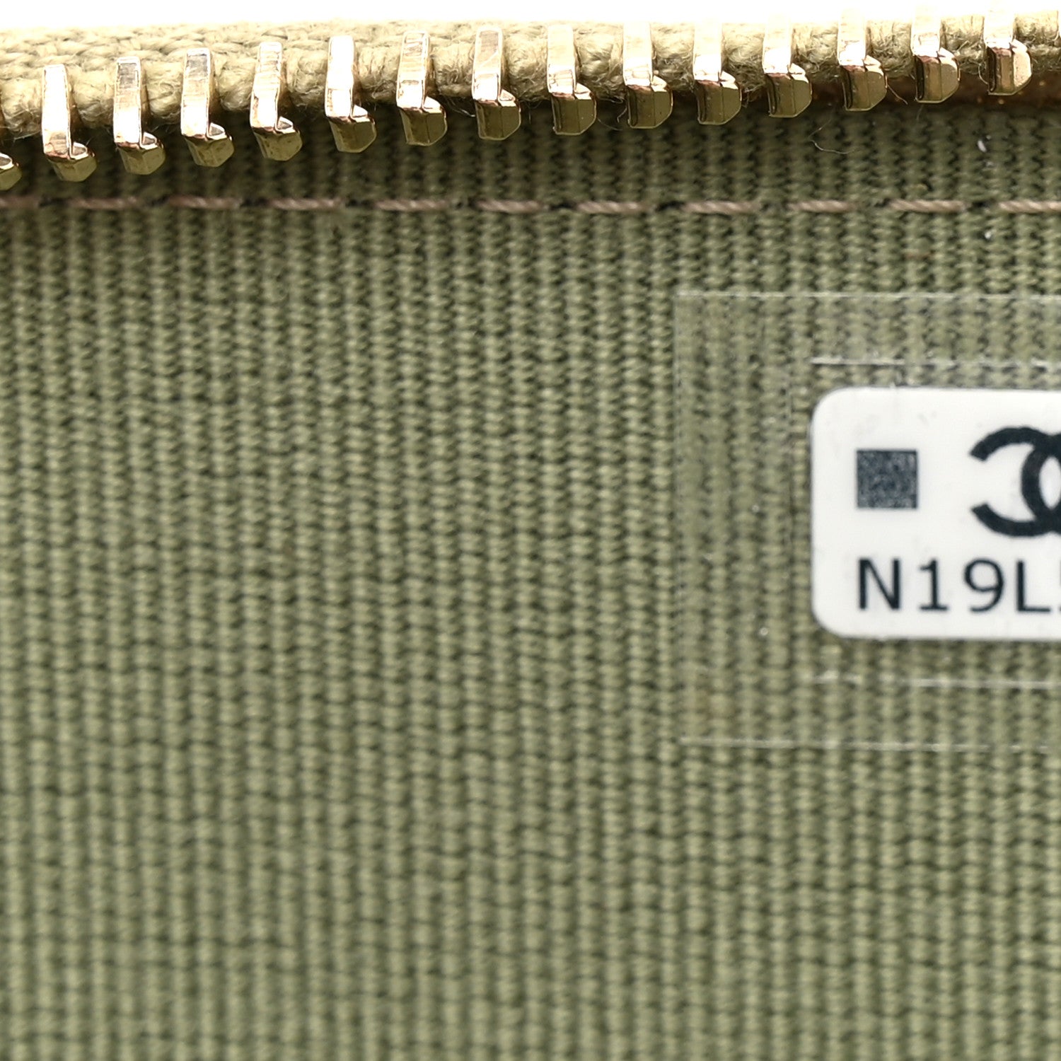 Chanel Caviar Quilted CC Zip Around Card Holder Khaki 7 of 8