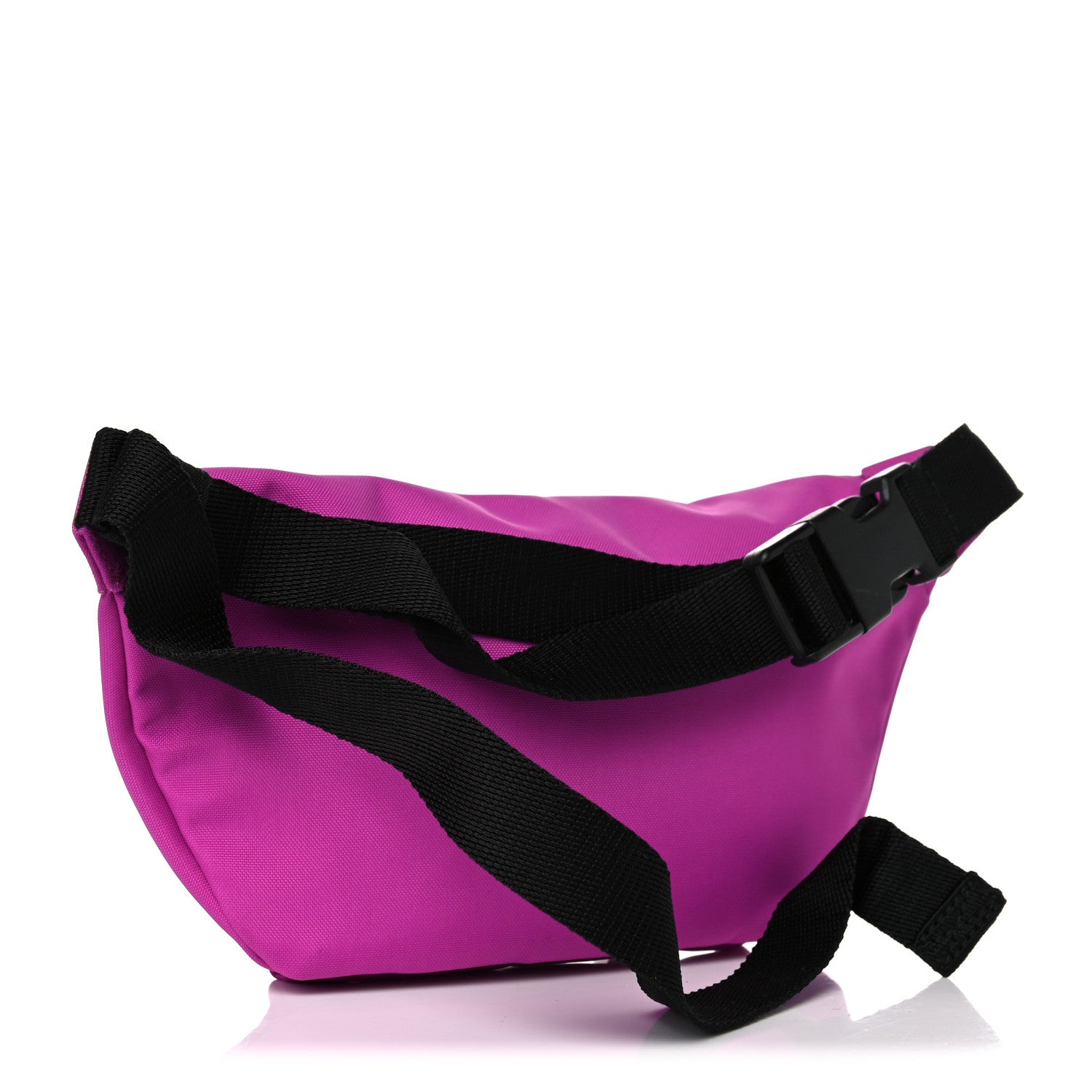 Balenciaga Sport Nylon Logo Embroidered Small Wheel Beltpack Fuchsia Black 2 of 8