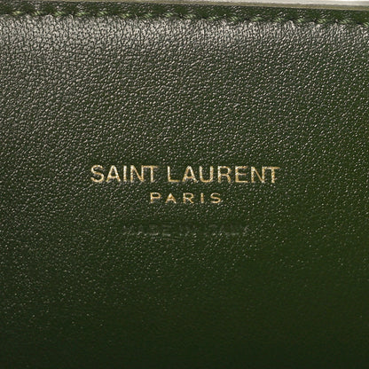 Saint Laurent Calfskin Nano Sac Leather Satchel Dark Pine 6 of 8