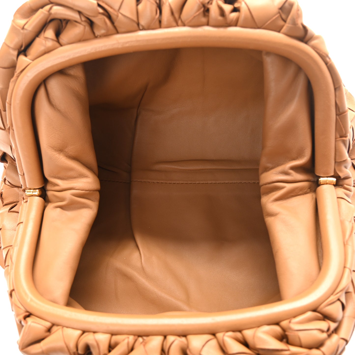 Nappa Intrecciato Teen Pouch Caramel