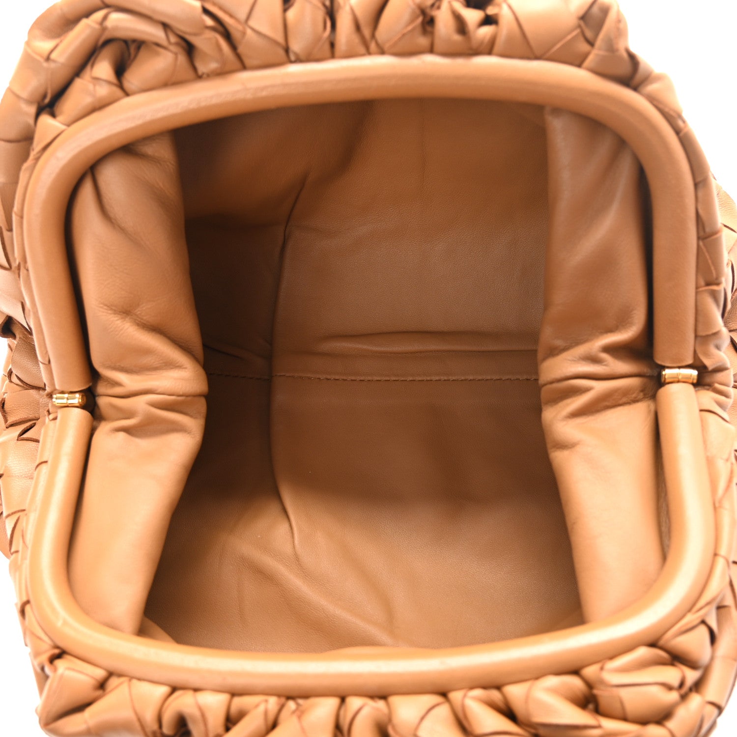Bottega Veneta Nappa Intrecciato Teen Pouch Caramel 5 of 7