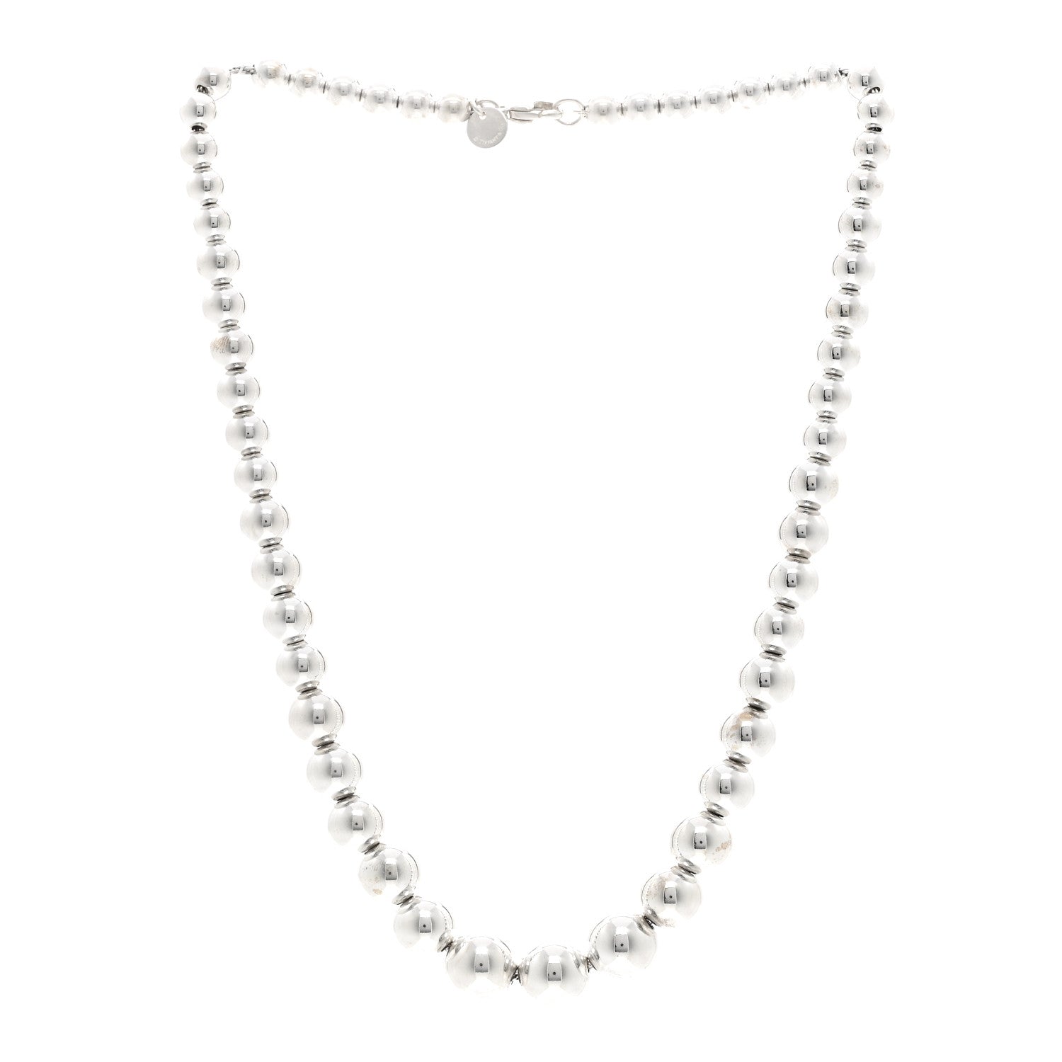 Tiffany Sterling Silver HardWear Graduated Ball Necklace 3 of 4
