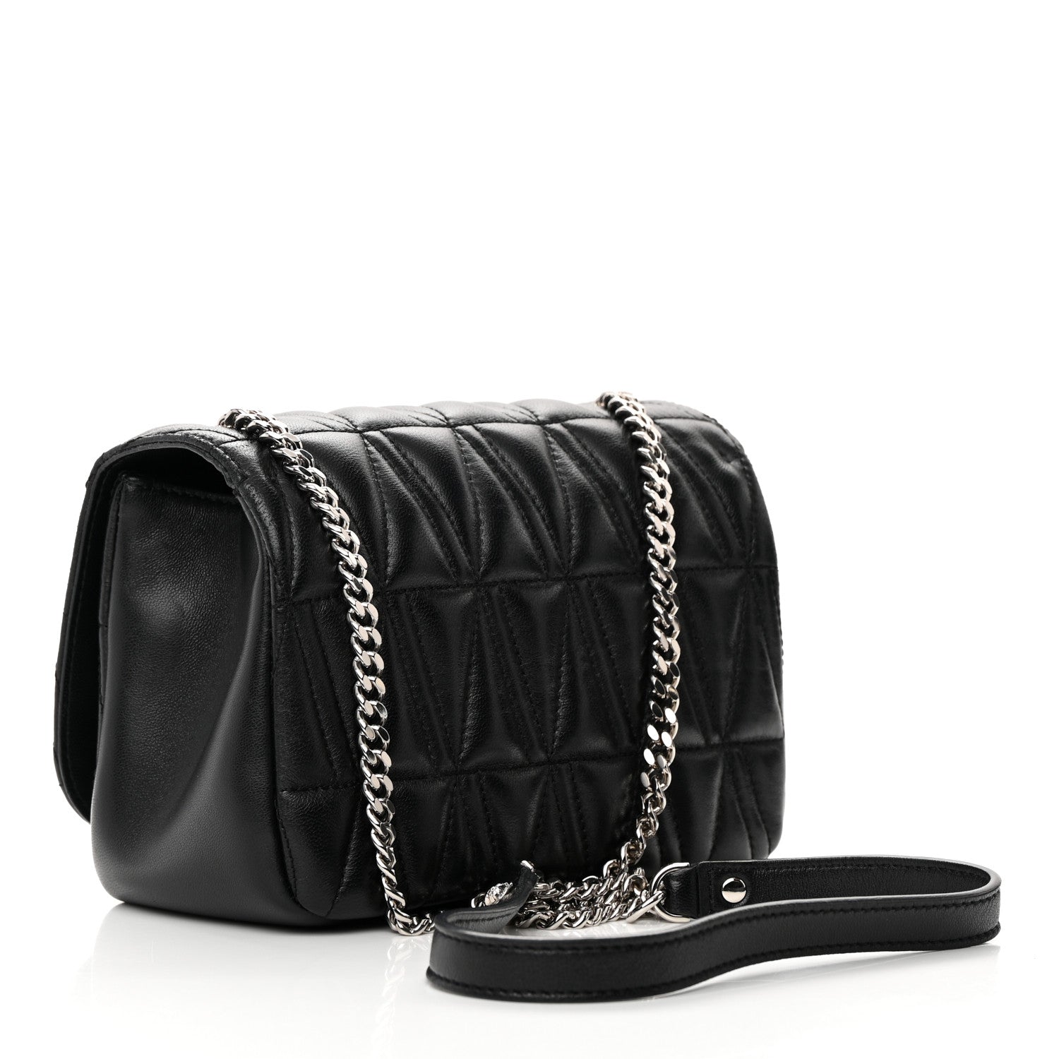 Versace Nappa Quilted Virtus Bag Black 3 of 17