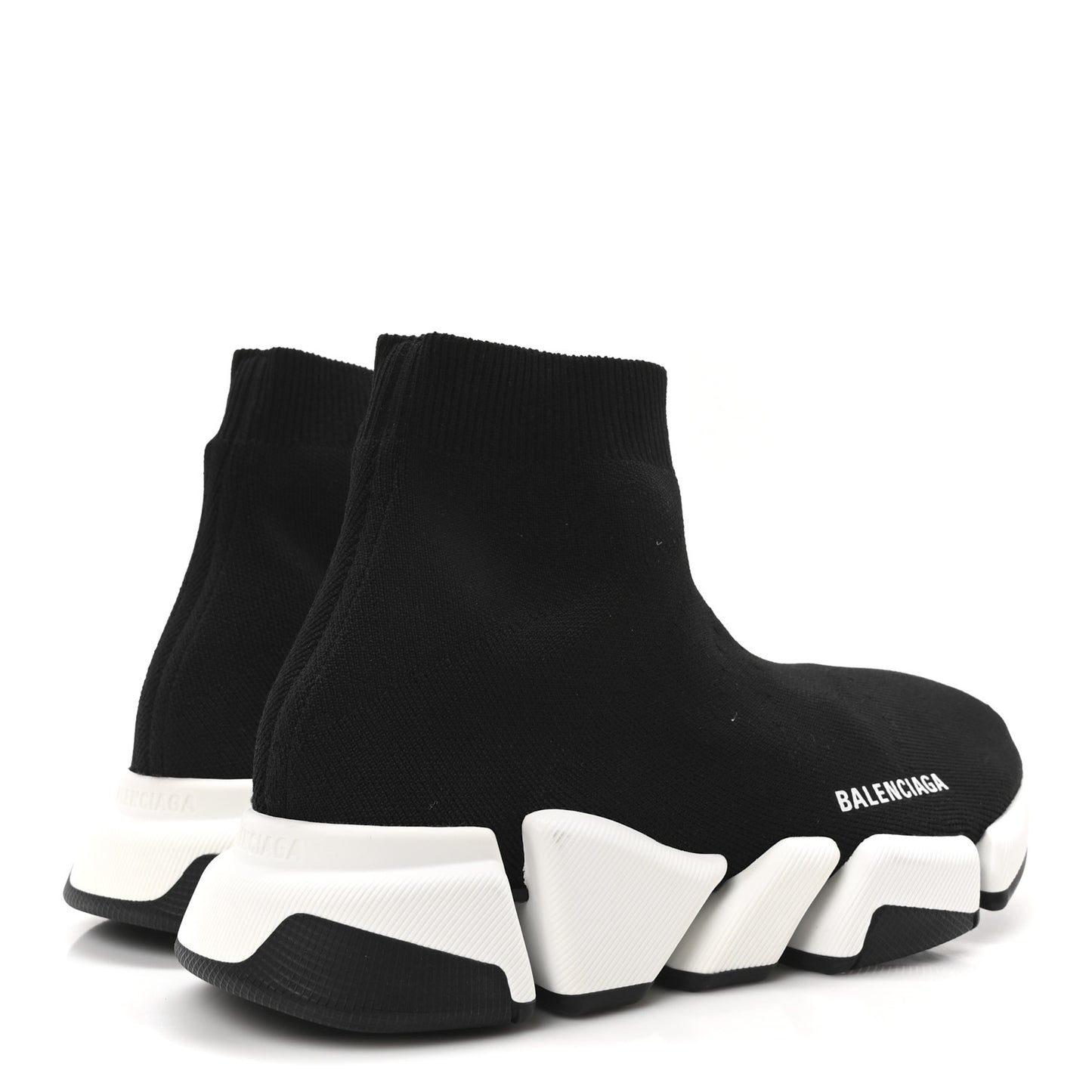 Technical 3D Recycled Knit Bi-Color Sole Womens Speed 2.0 Sneakers 40 Black White