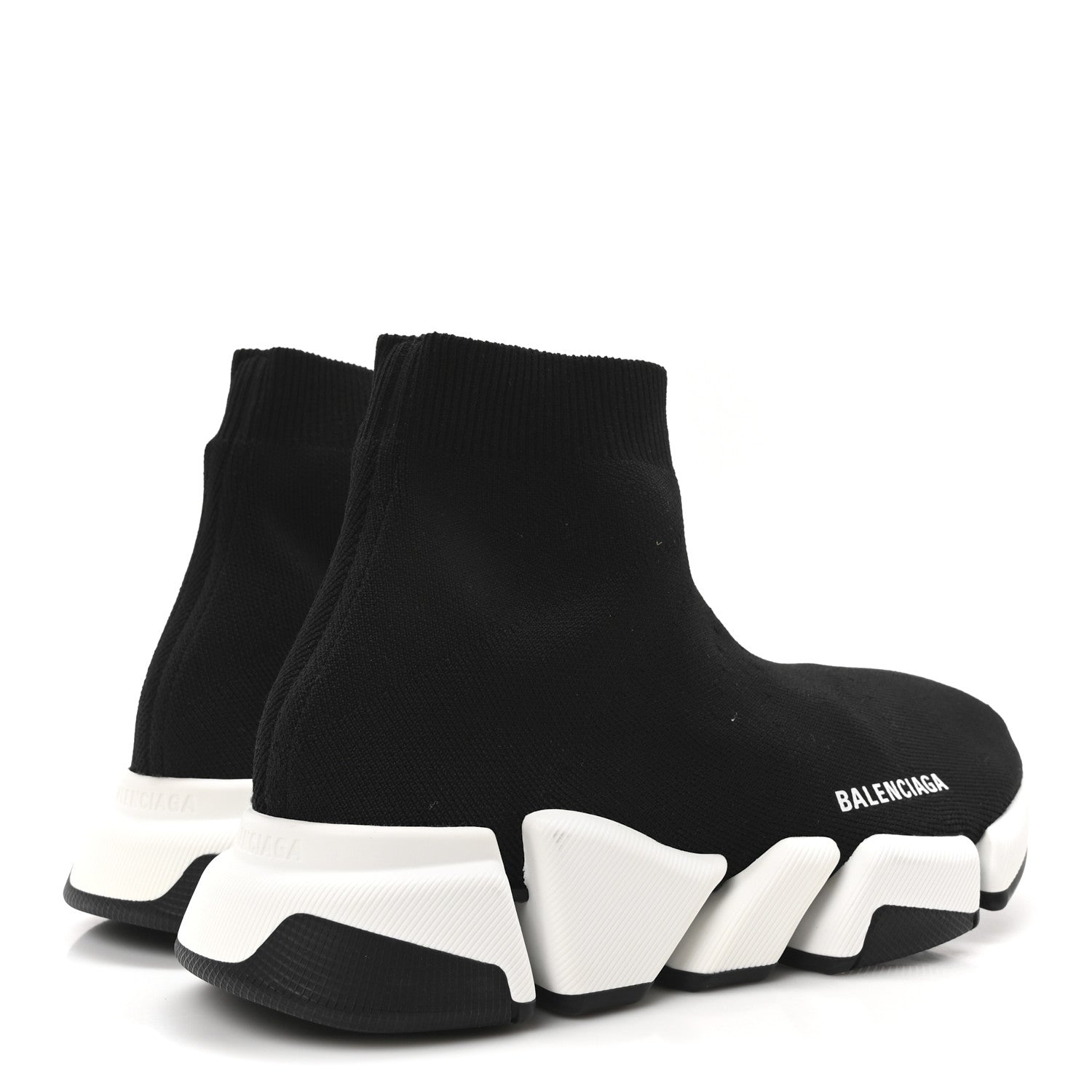 Balenciaga Technical 3D Recycled Knit Bi-Color Sole Womens Speed 2.0 Sneakers 40 Black White 5 of 9