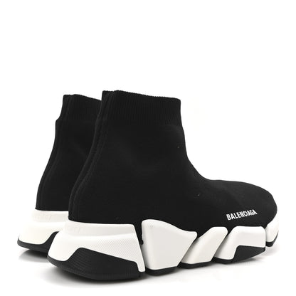 Balenciaga Technical 3D Recycled Knit Bi-Color Sole Womens Speed 2.0 Sneakers 40 Black White 5 of 9