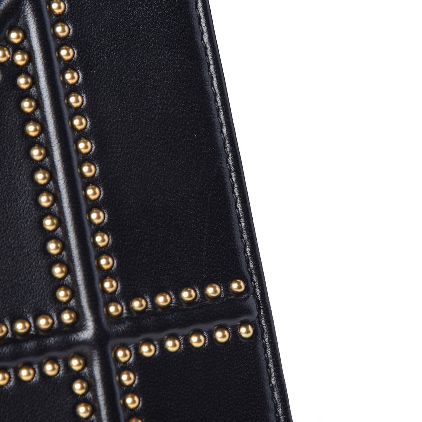 Lambskin Studded Medium Diorama Flap Bag Black