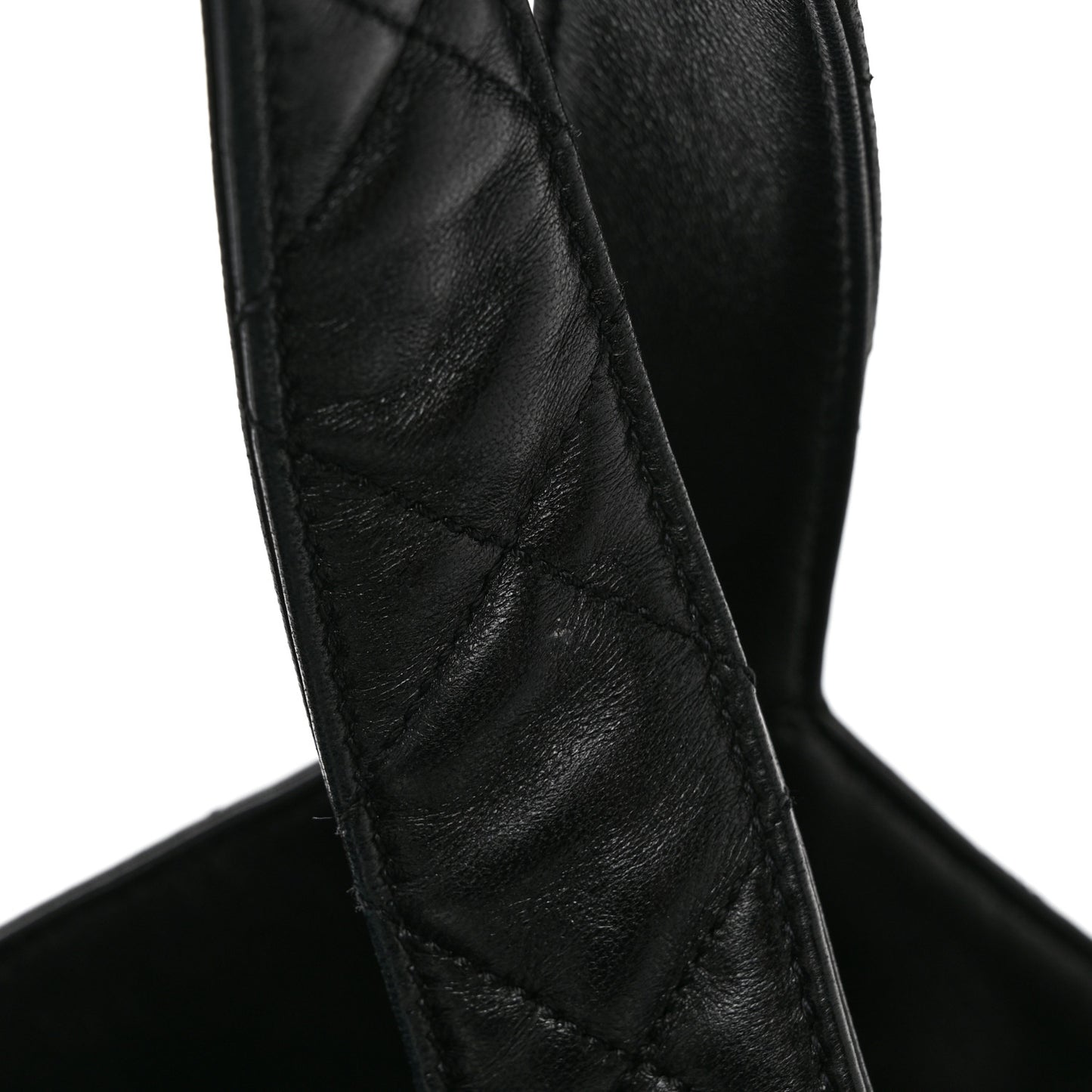Lambskin Quilted Maxi Icare Shopping Tote Black