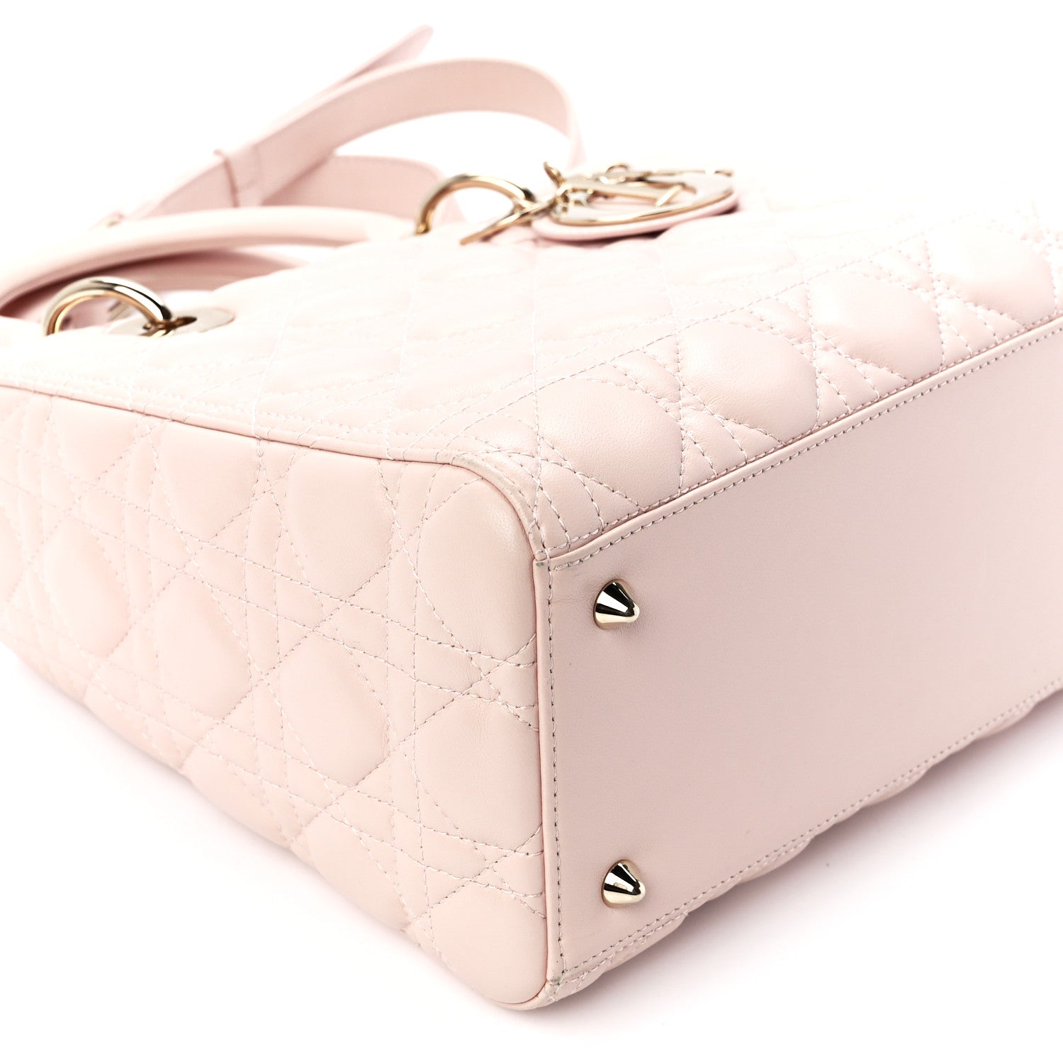 Christian Dior Lambskin Cannage Medium Lady Dior Light Pink 10 of 11