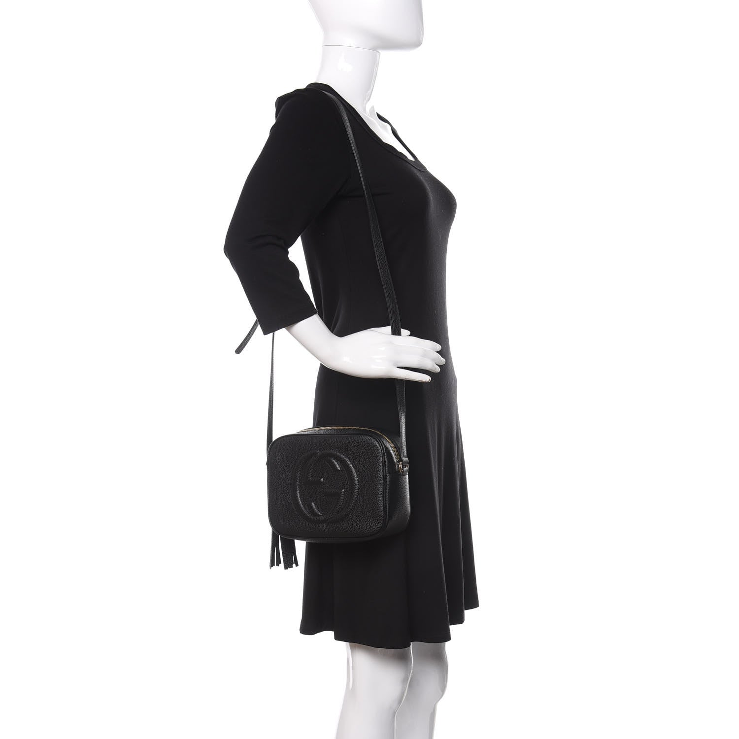 Gucci Pebbled Calfskin Small Soho Disco Bag Black 2 of 9