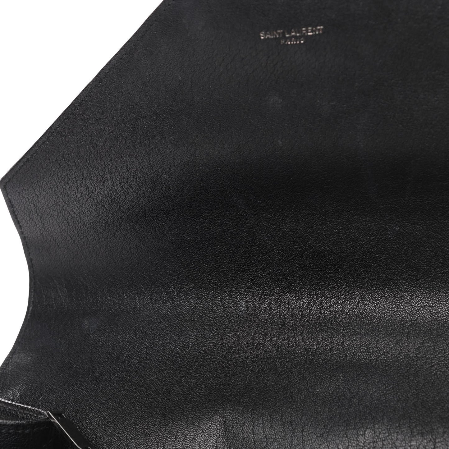 Sheepskin Matelasse Chevron Monogram Large College Satchel Black