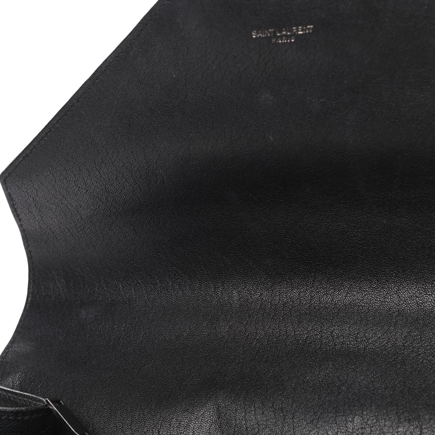 Saint Laurent Sheepskin Matelasse Chevron Monogram Large College Satchel Black 9 of 11