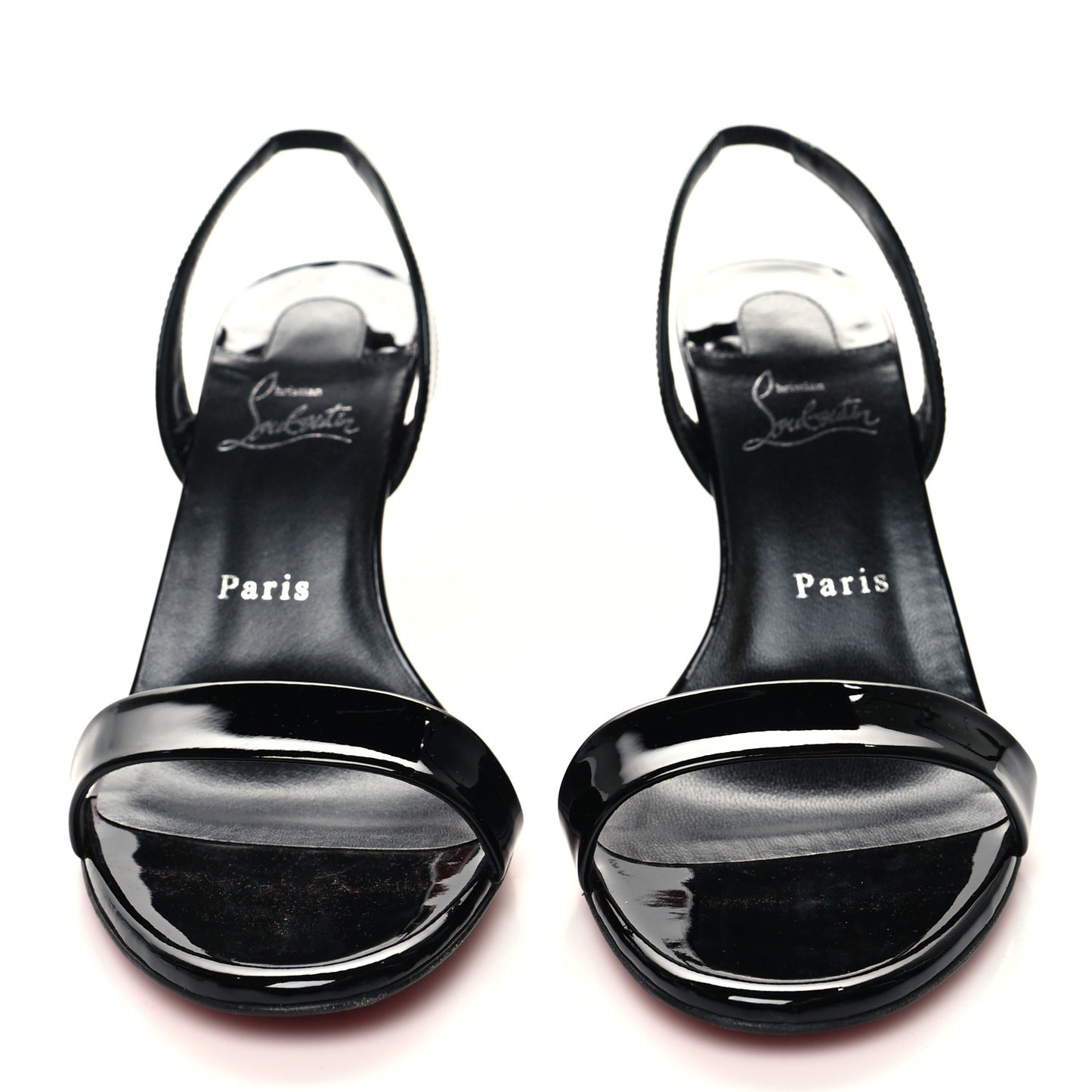 Patent Marylin Stiletto Halter Sandals 40 Black