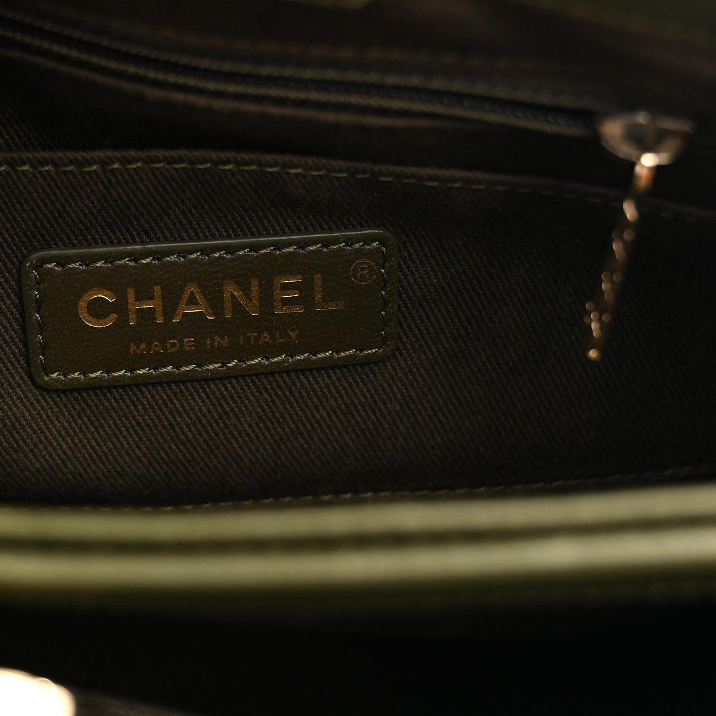 Grained Calfskin Mini Neo Executive Shopper Tote Khaki