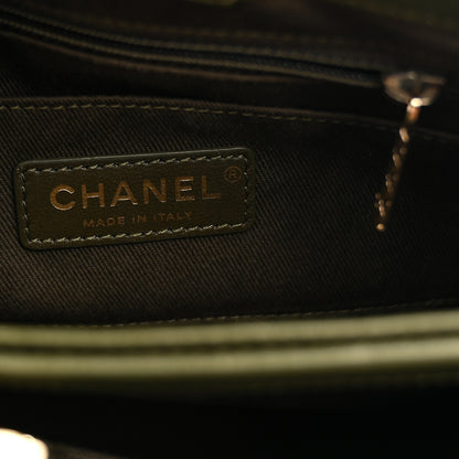Chanel Grained Calfskin Mini Neo Executive Shopper Tote Khaki 6 of 10
