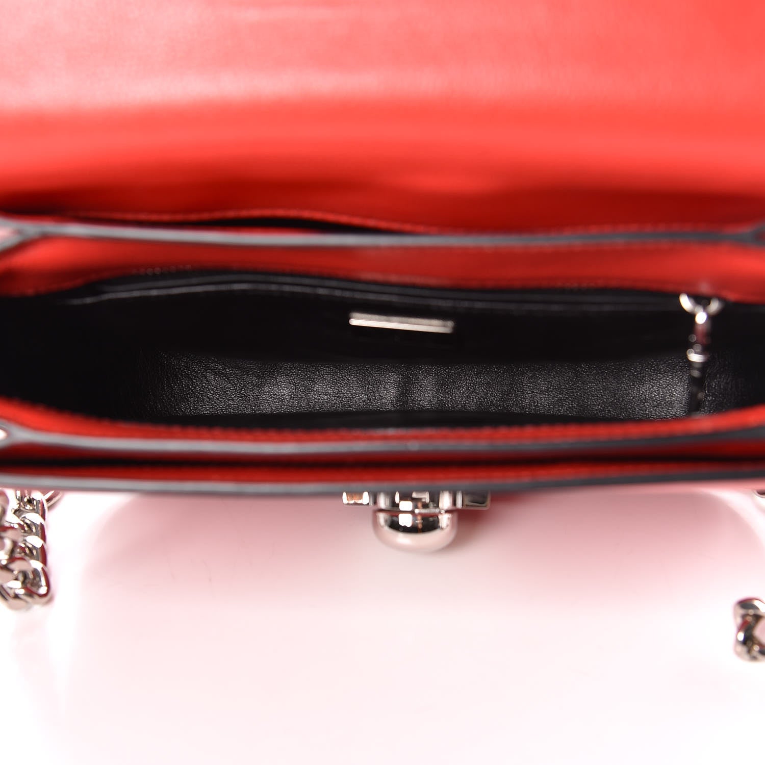 Prada Glace Calfskin Arcade Crossbody Bag Lacca 7 of 10