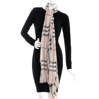 Burberry Wool Silk Gauze Giant Check Scarf Trench 2 of 4