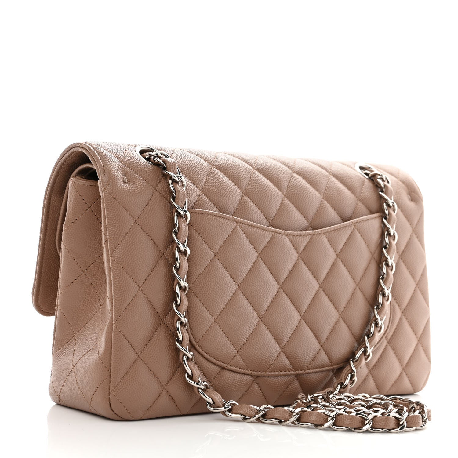 Chanel Caviar Quilted Medium Double Flap Beige 2 of 11