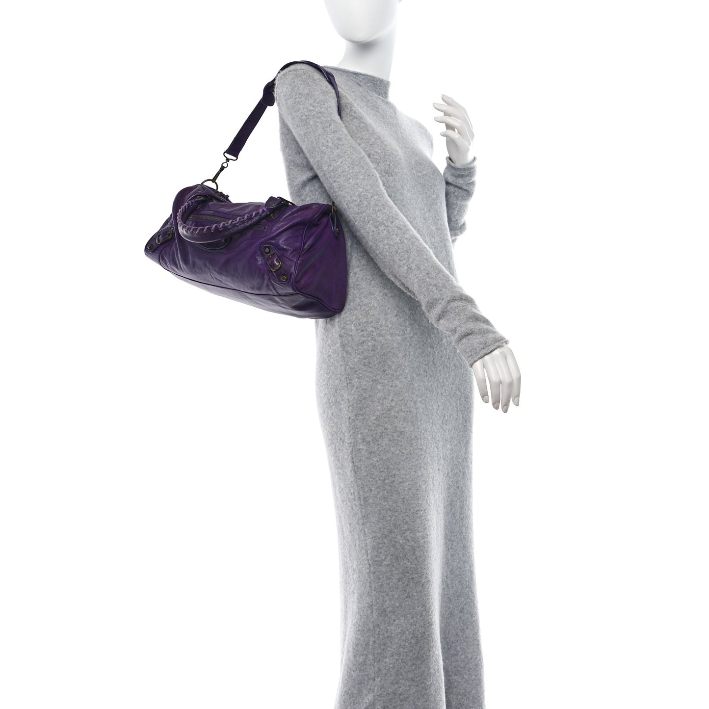 Chevre Classic Hardware Twiggy Eggplant