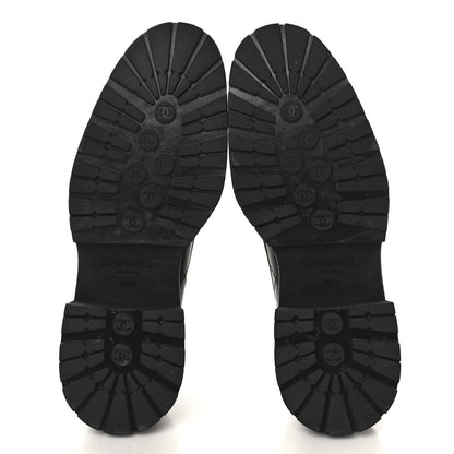 Chanel Calfskin Quilted CC Mocassin Loafers 38.5 Black 6 of 10