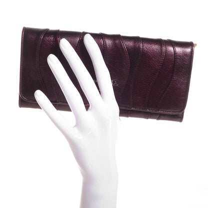 Prada Nappa Mordore Stripes Continental Wallet Lampone 2 of 10