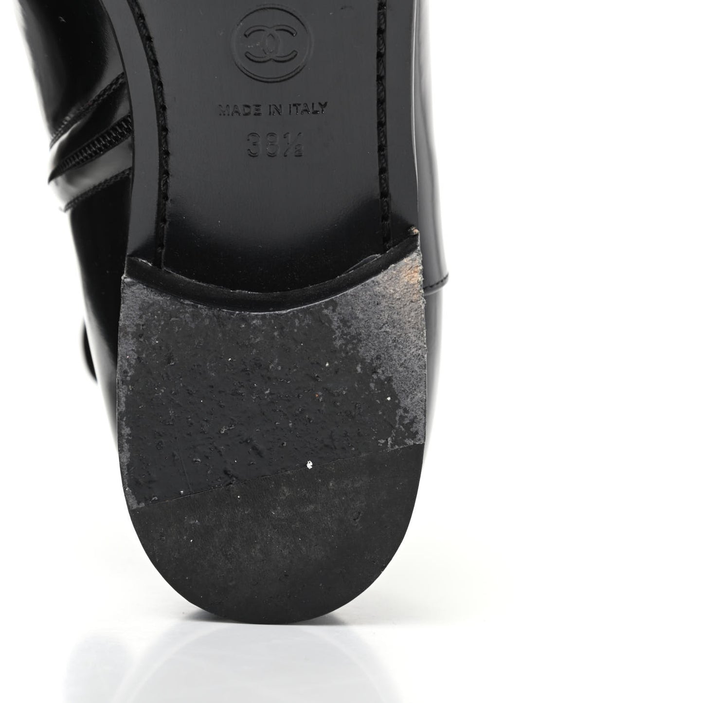 Patent Short Ankle Boots 38.5 Black