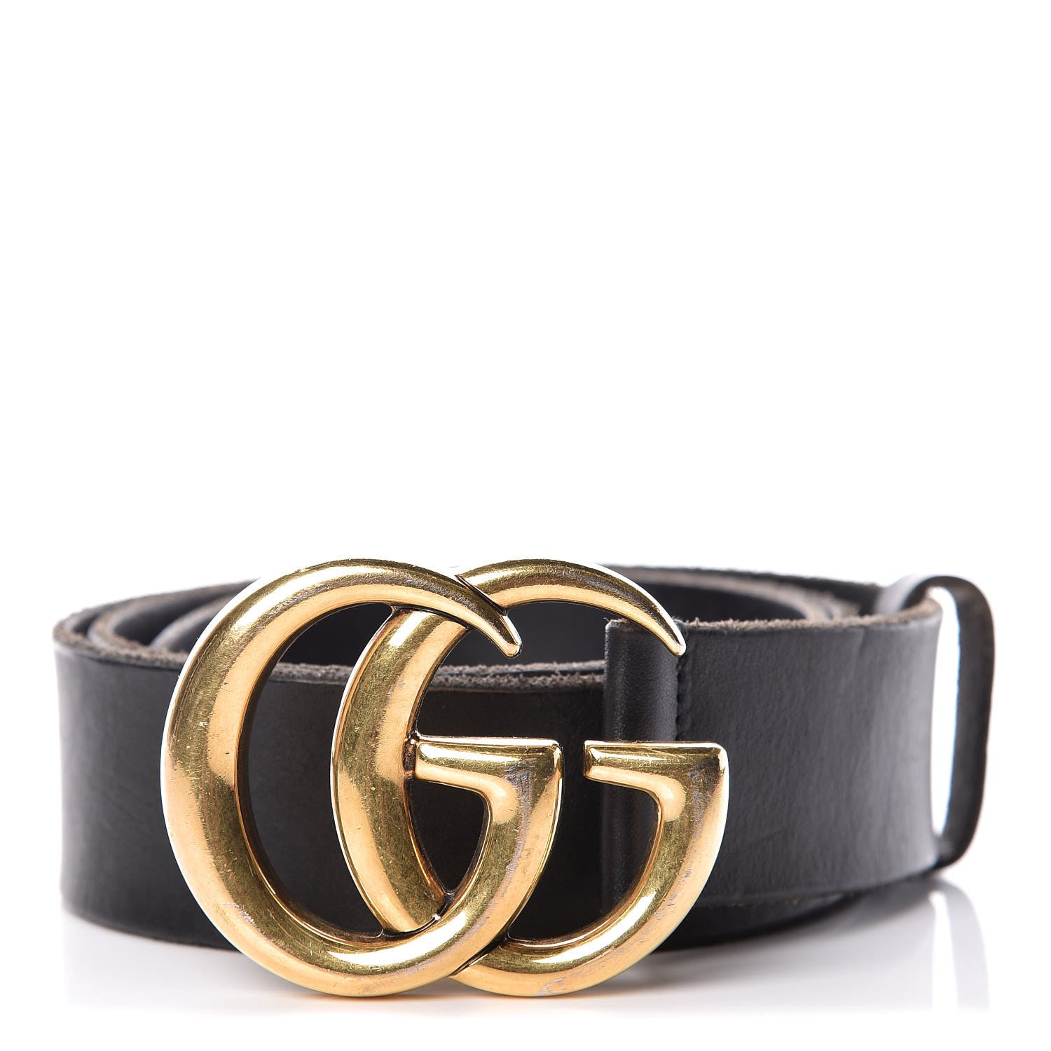 Gucci Faded Calfskin Double G 40mm Belt 85 34 Black 1 of 7