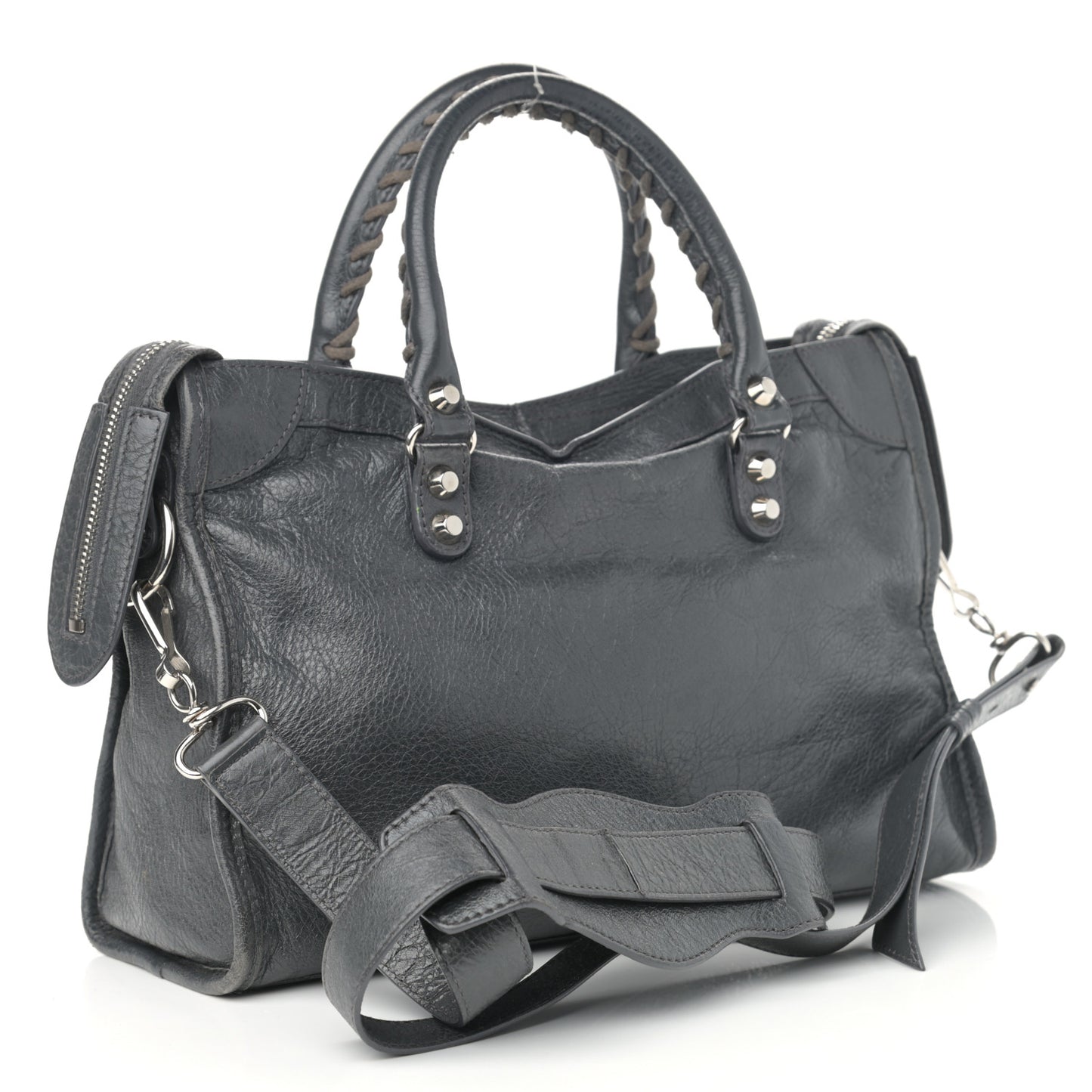 Agneau Classic Silver Hardware S City Gris Fossile