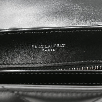 Saint Laurent Calfskin Y Quilted Monogram Toy Loulou Crossbody Bag Black 6 of 12