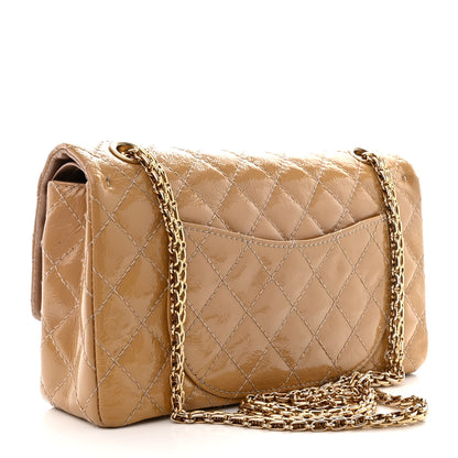 Chanel Patent Distressed Calfskin Quilted 2.55 Reissue 225 Flap Beige 3 of 13