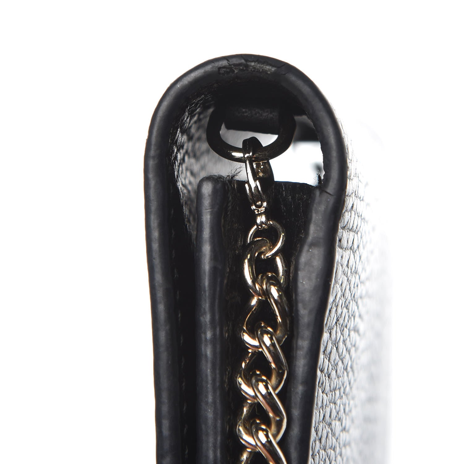 Gucci Dollar Calfskin Medium Betty Chain Wallet Black 8 of 11