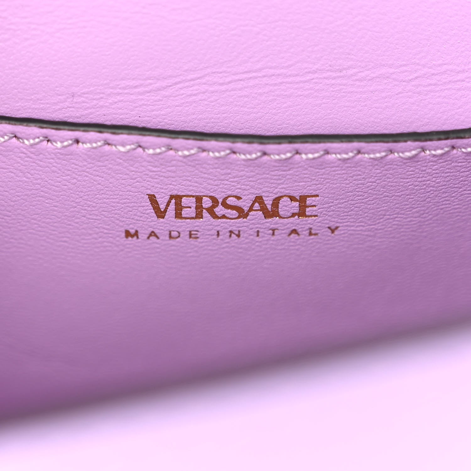 Versace Calfskin Small La Medusa Top Handle Handbag Lilac 6 of 9