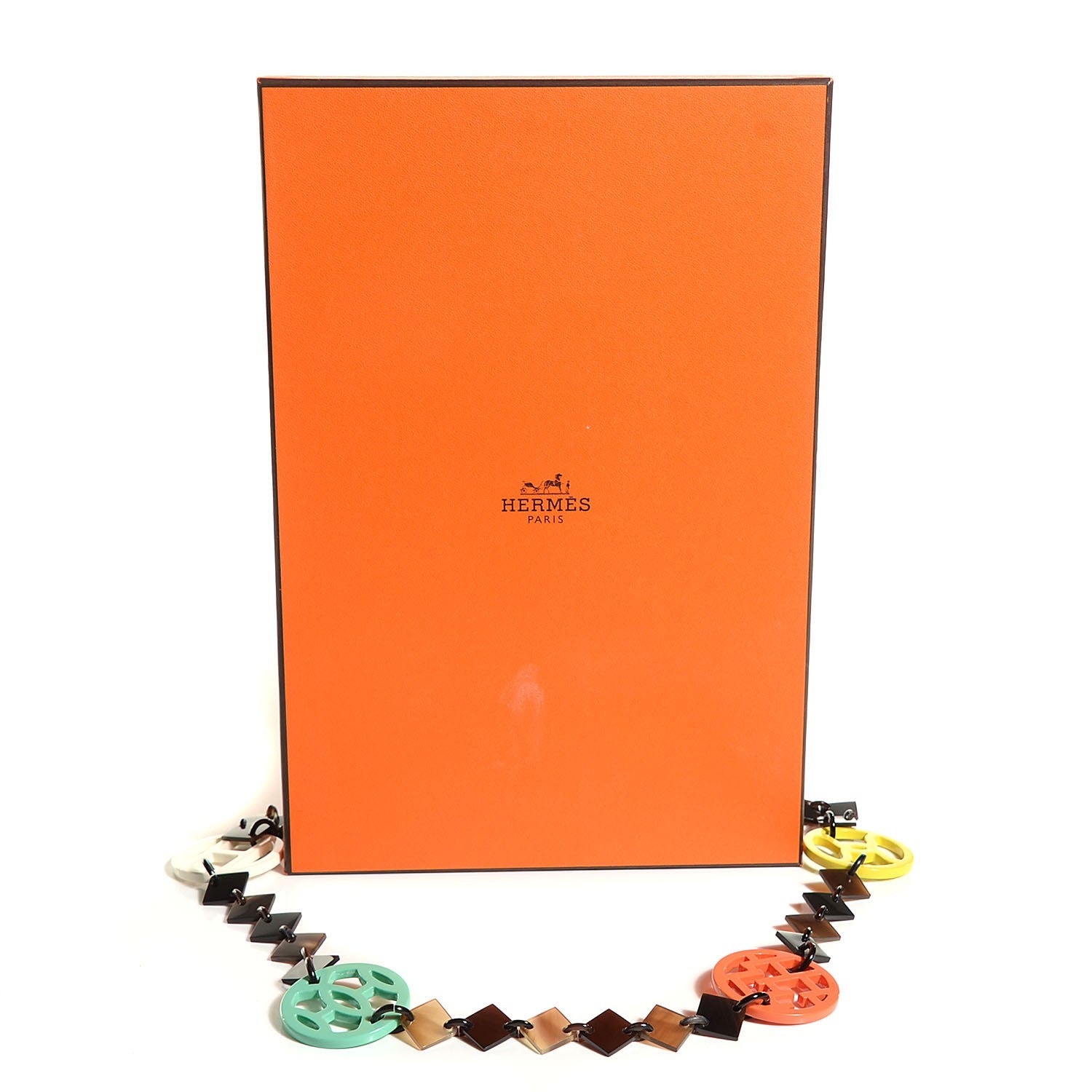 Hermes Buffalo Horn Lacquer Deva Necklace 3 of 5