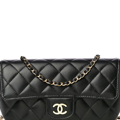 Chanel Lambskin Quilted Glasses Case With Chain Black 8 of 11