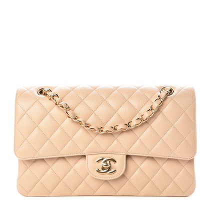 Chanel Caviar Quilted Medium Double Flap Beige Clair 1 of 9