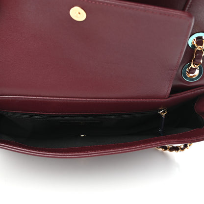 Chanel Sheepskin Quilted Vintage Mademoiselle Flap Dark Red 5 of 11