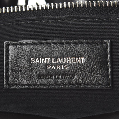 Saint Laurent Lambskin Quilted Small Loulou Puffer Monogram Chain Satchel Black 8 of 9
