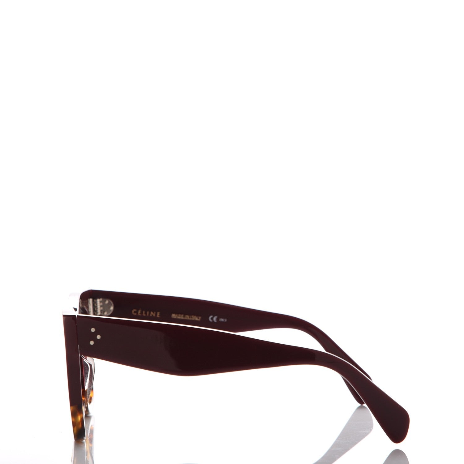 Celine Catherine Sunglasses CL 41090/F/S Burgundy Havana 3 of 7
