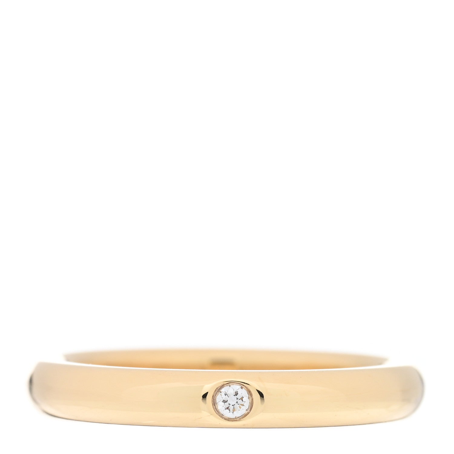 Tiffany 18K Yellow Gold Diamond 3mm Elsa Peretti Band Ring 50 5.5 1 of 4