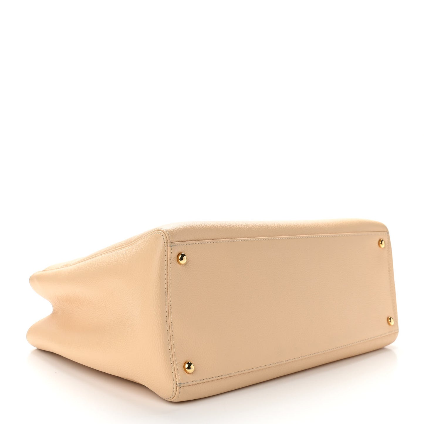 Calfskin Cerf Executive Shopper Tote Beige