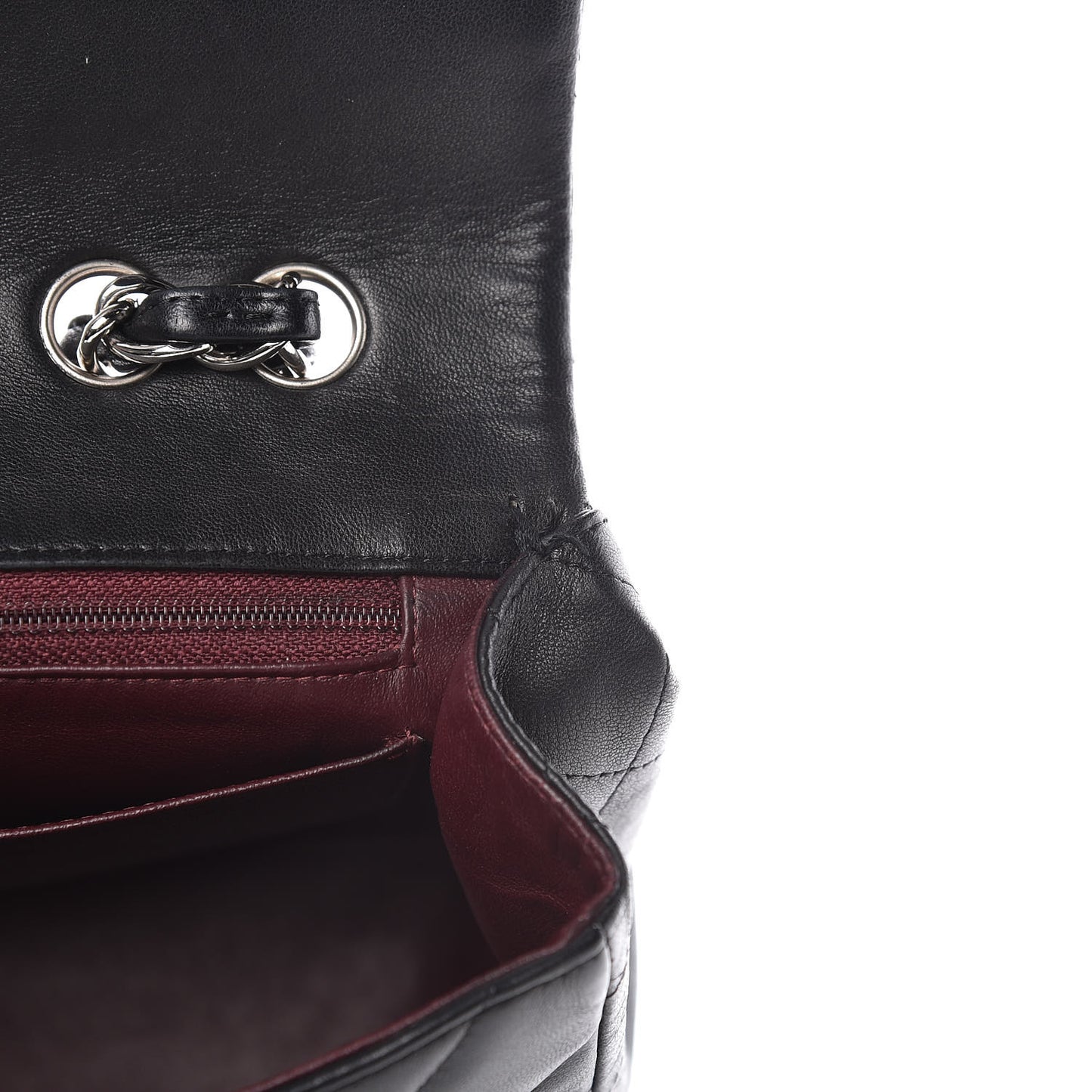 Lambskin Quilted Jumbo Single Flap Black