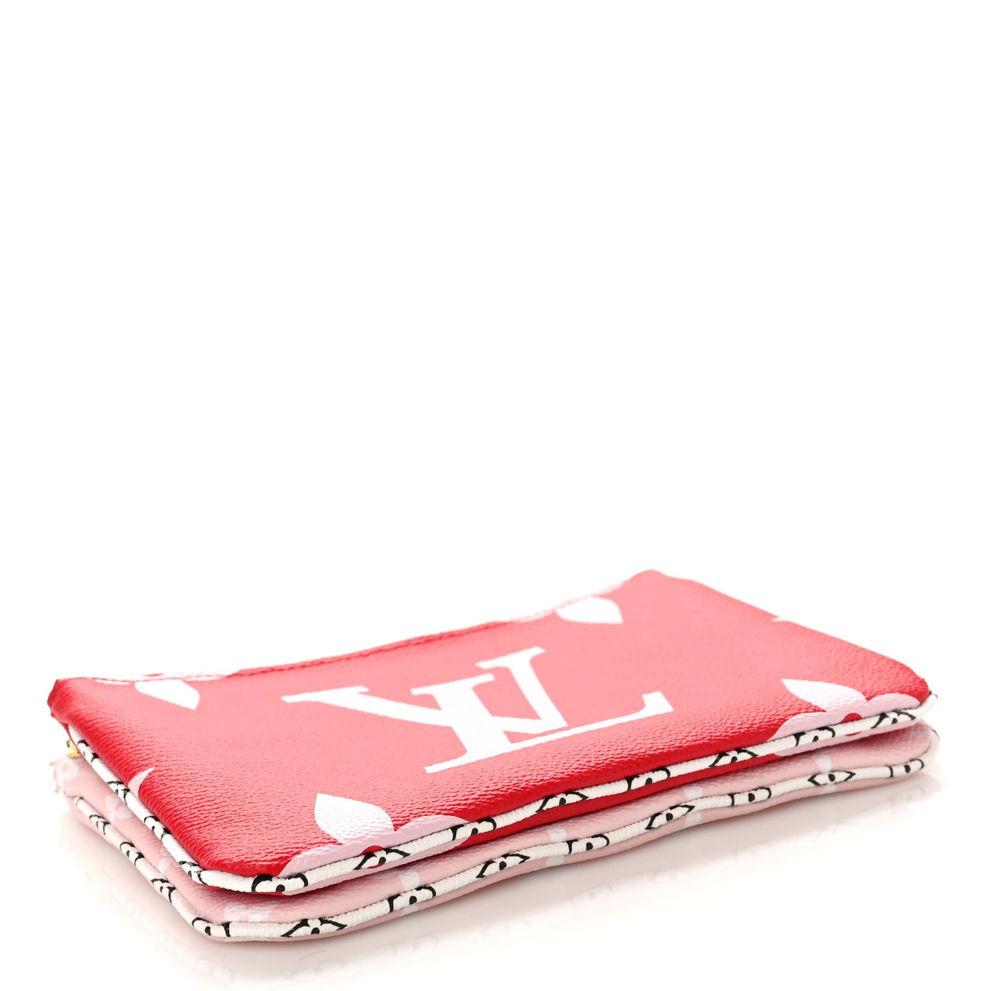 Monogram Giant Double Zip Pochette Rouge