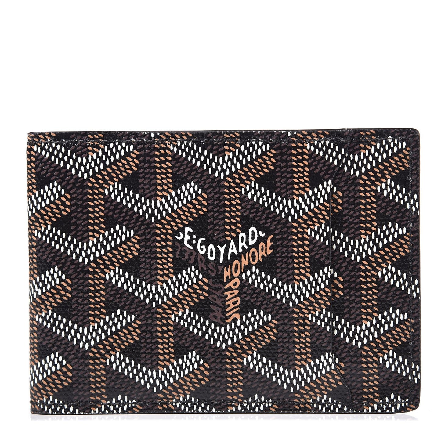 Goyardine Multi Slot Bi-Fold Wallet Black