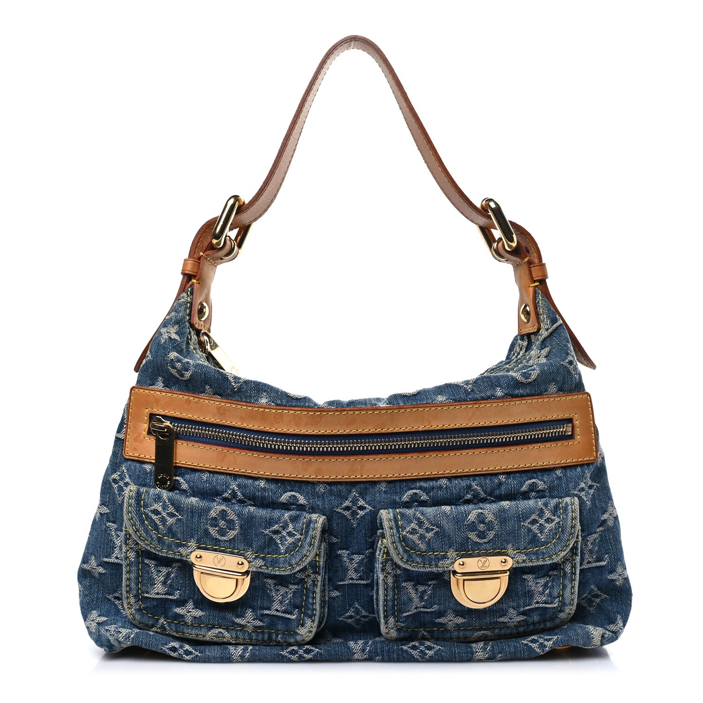Monogram Denim Baggy PM Blue