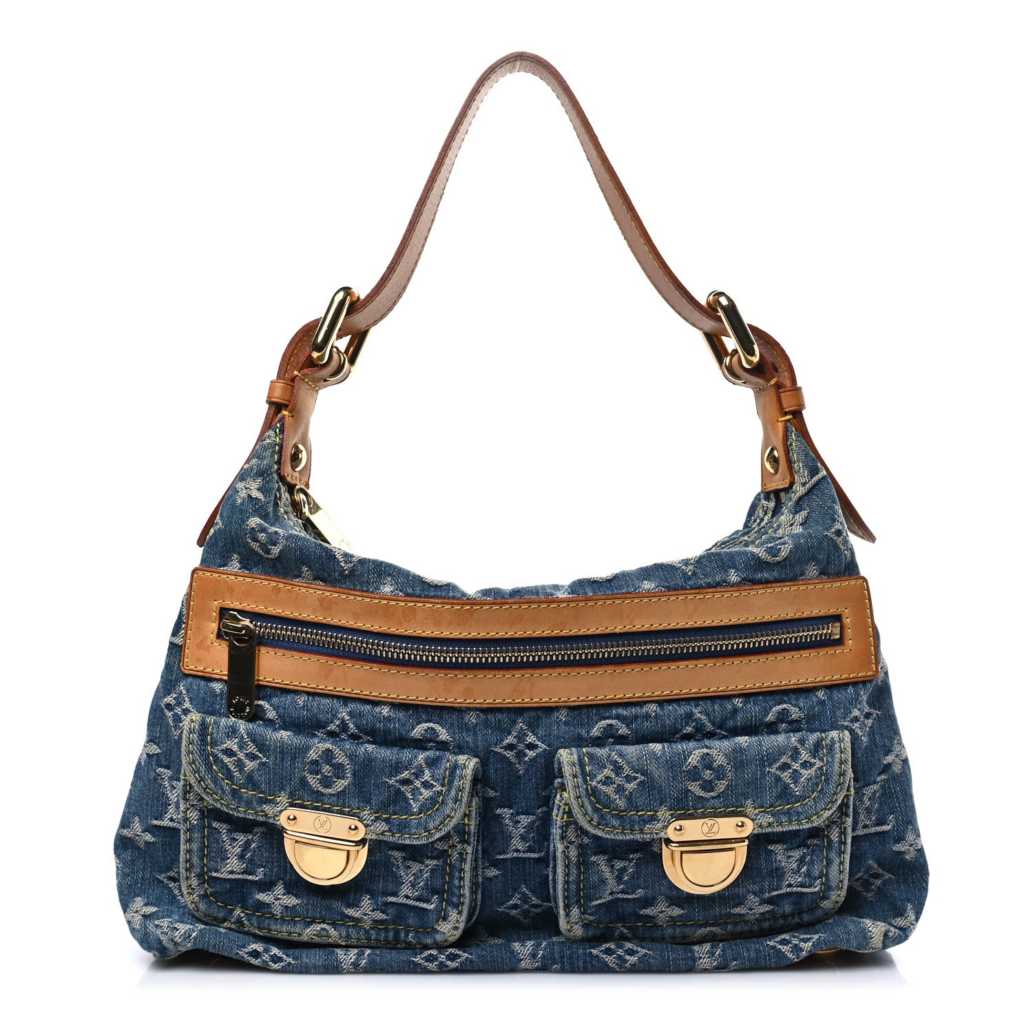 Louis Vuitton Monogram Denim Baggy PM Blue 1 of 8