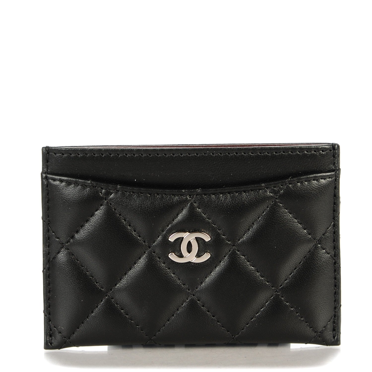 Chanel Lambskin Quilted Card Holder Black 1 of 8
